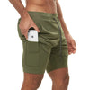Men's Camo Running Double Layer Shorts: 2-in-1 Quick Dry, Breathable, Gym & Sports - TheWellBeing4All