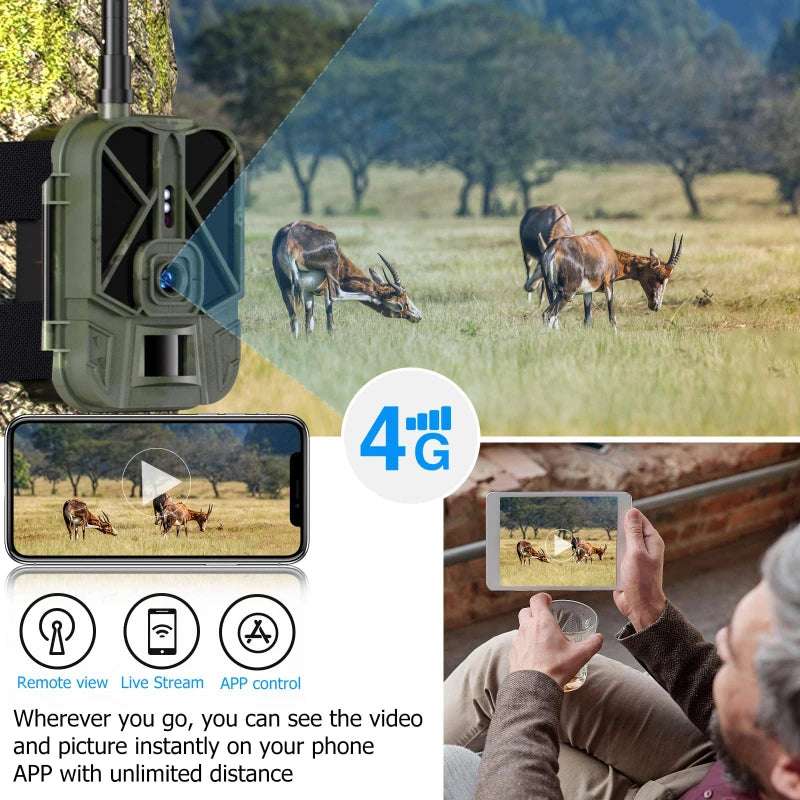 Suntekcam 4G HD Live Video Trail Camera – 50MP 4K Wireless with APP Control & Cloud Service