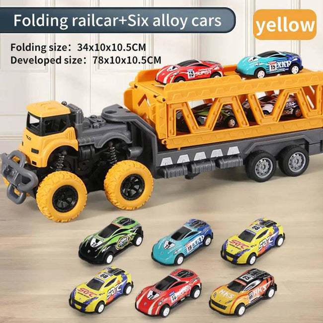 Deformable Rail Car  Ejection Folding  Big  Truck  Toys - TheWellBeing4All