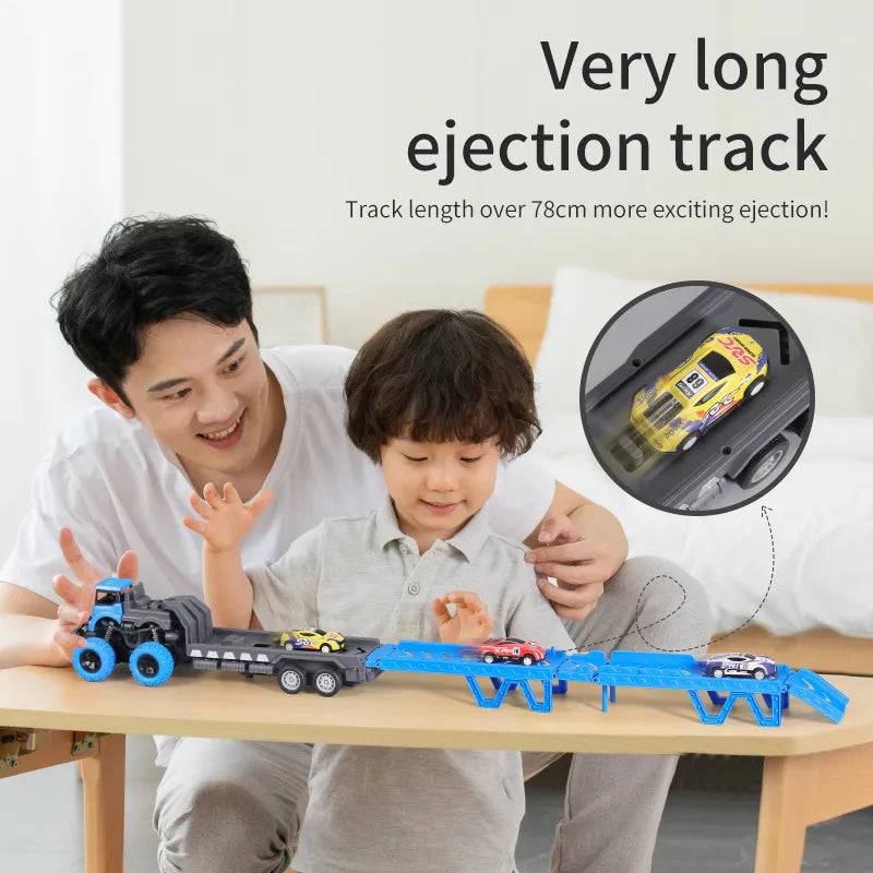 Deformable Rail Car  Ejection Folding  Big  Truck  Toys - TheWellBeing4All