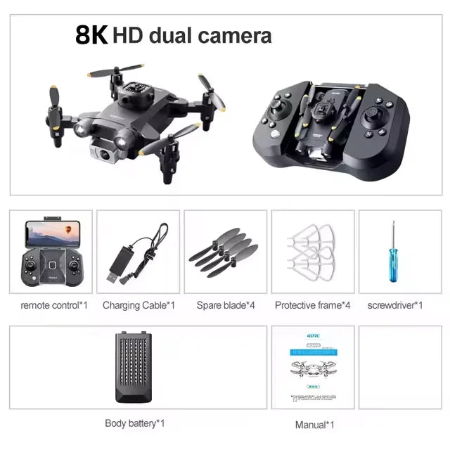 XIAOMI 4DRC V30 Mini Drone with Camera | HD 4K & 1080P FPV RC Drone | Five-Sided Obstacle Avoidance Helicopter Drone Toy - TheWellBeing4All