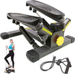300LBS Capacity Adjustable Mini Stepper – Full-Body Workout Machine with Twist Motion, Quiet Hydraulic System & Resistance Bands (LCD Tracker) - TheWellBeing4All
