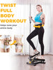 300LBS Capacity Adjustable Mini Stepper – Full-Body Workout Machine with Twist Motion, Quiet Hydraulic System & Resistance Bands (LCD Tracker) - TheWellBeing4All