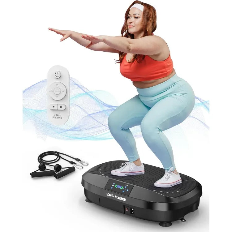 4D & Oscillation Vibration Plate – Whole Body Workout Machine with 120 Levels, Magnetic Foot Massage & Quiet Design (Includes Resistance Bands) - TheWellBeing4All