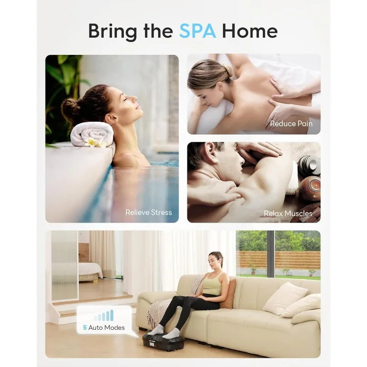 4D & Oscillation Vibration Plate – Whole Body Workout Machine with 120 Levels, Magnetic Foot Massage & Quiet Design (Includes Resistance Bands) - TheWellBeing4All