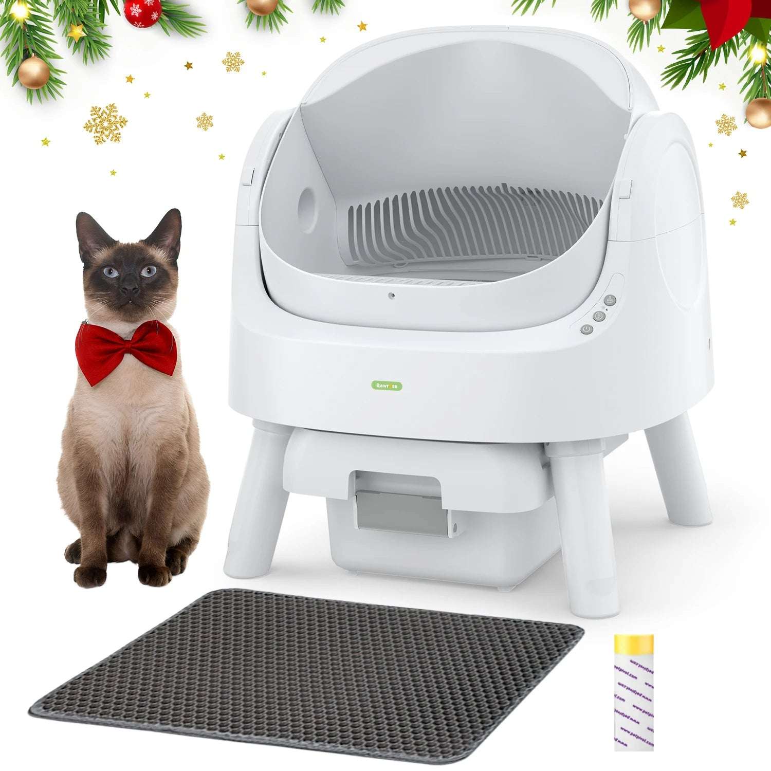 Automatic Self-Cleaning Cat Litter Box with Liners & Mat - Multiple Cats