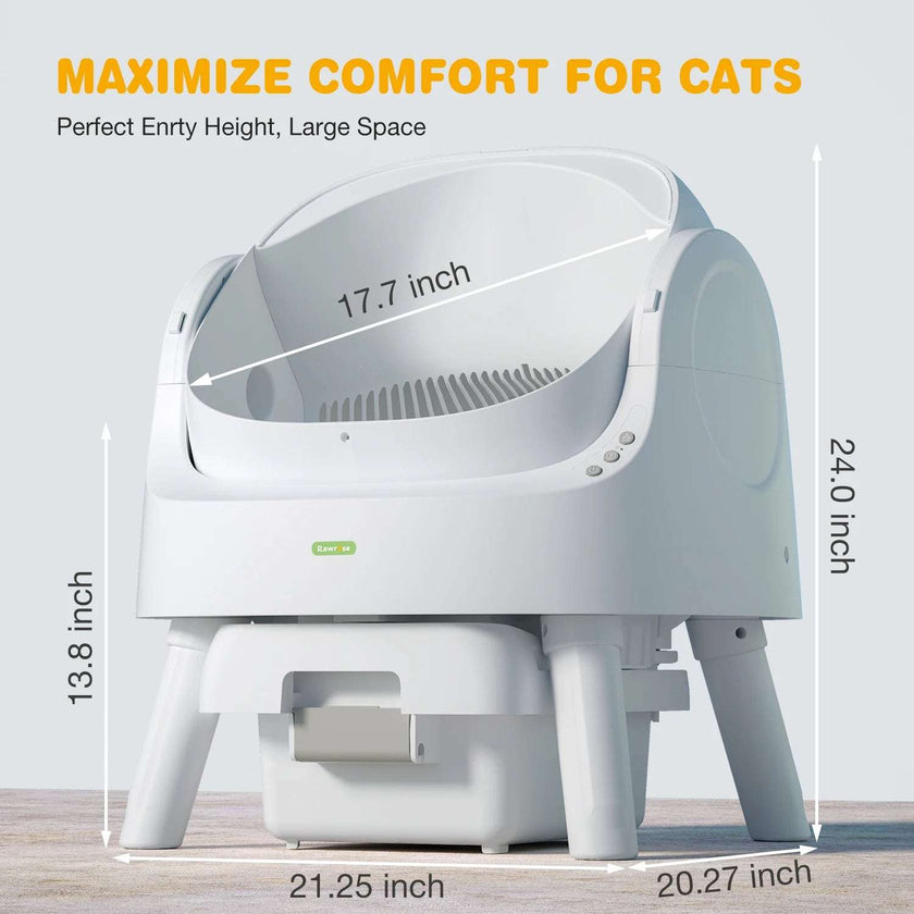 Automatic Self-Cleaning Cat Litter Box with Liners & Mat - Multiple Cats