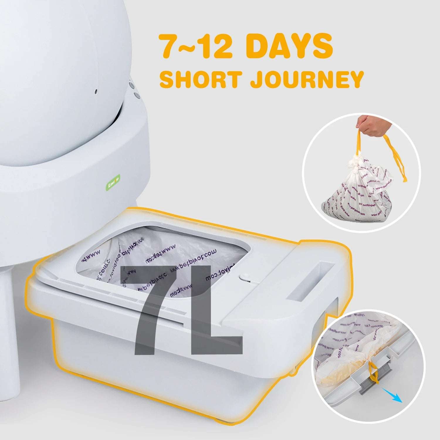 Automatic Self-Cleaning Cat Litter Box with Liners & Mat - Multiple Cats