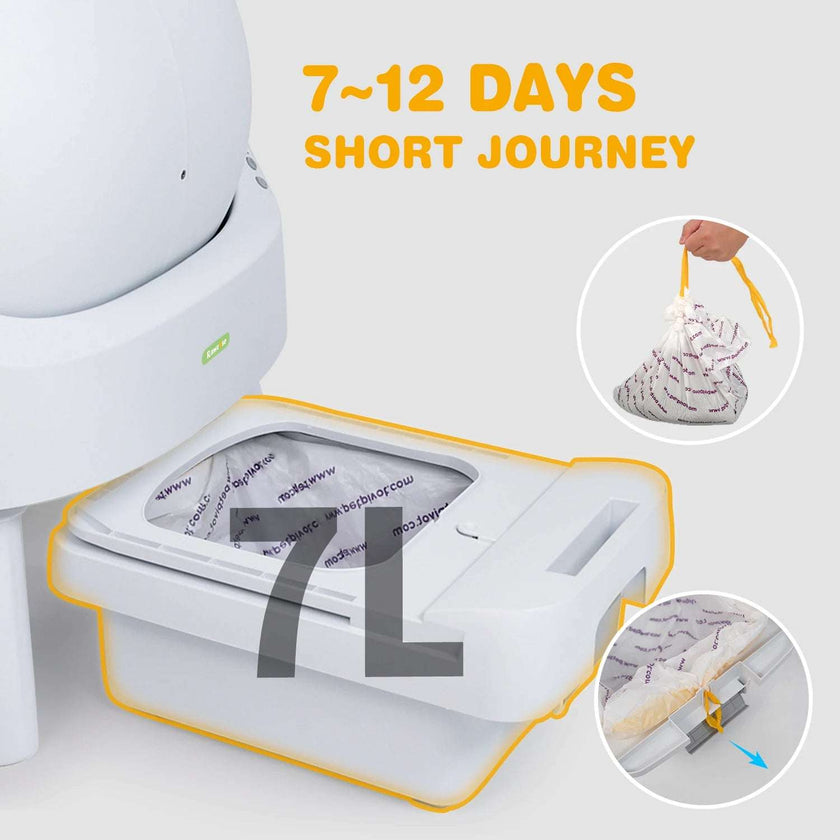 Automatic Self-Cleaning Cat Litter Box with Liners & Mat - Multiple Cats