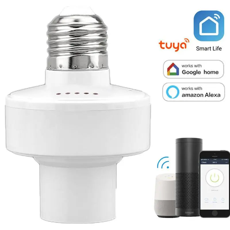 CORUI WiFi Smart Light Bulb Adapter E27/E26 – Voice Control with Alexa & Google Home, Works with Tuya/Smart Life App - TheWellBeing4All
