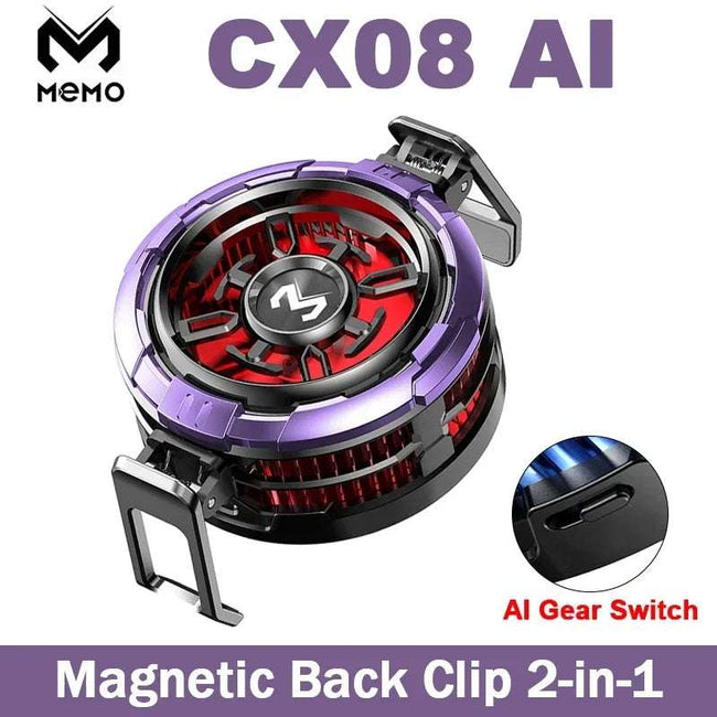CX08-AI Mobile Phone Game Cooler | 20W Semiconductor Magnetic Back-clip Cooling Radiator for iOS & Android