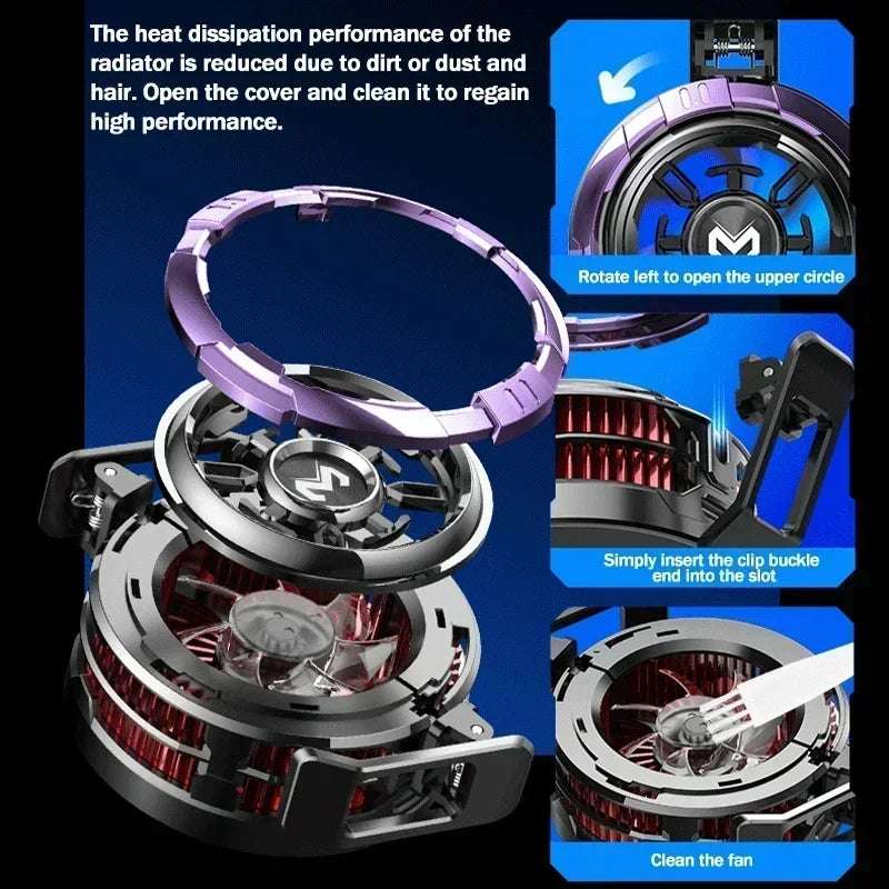 CX08-AI Mobile Phone Game Cooler | 20W Semiconductor Magnetic Back-clip Cooling Radiator for iOS & Android