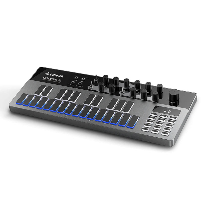 Donner B1 Analog Bass Synthesizer – Sequencer, Beat Maker & MIDI Controller for Live Performances - TheWellBeing4All