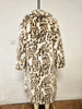 Elegant Leopard Print Faux Mink Fur Coat - Women's Long Oversized Winter Jacket