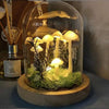 EnchantedGlow DIY Mushroom Night Light – Handmade Wood & Glass Craft Kit, Battery-Powered Table Lamp
