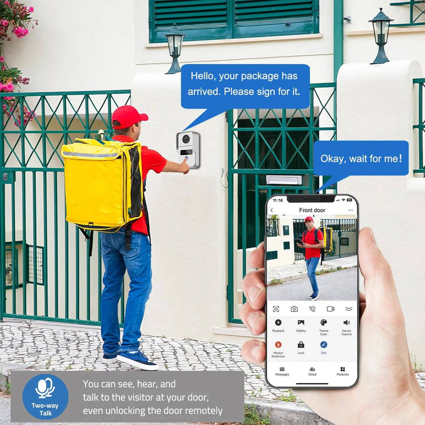 Enhanced Wireless Video Doorbell Camera with Motion Detection and Remote Unlock - TheWellBeing4All