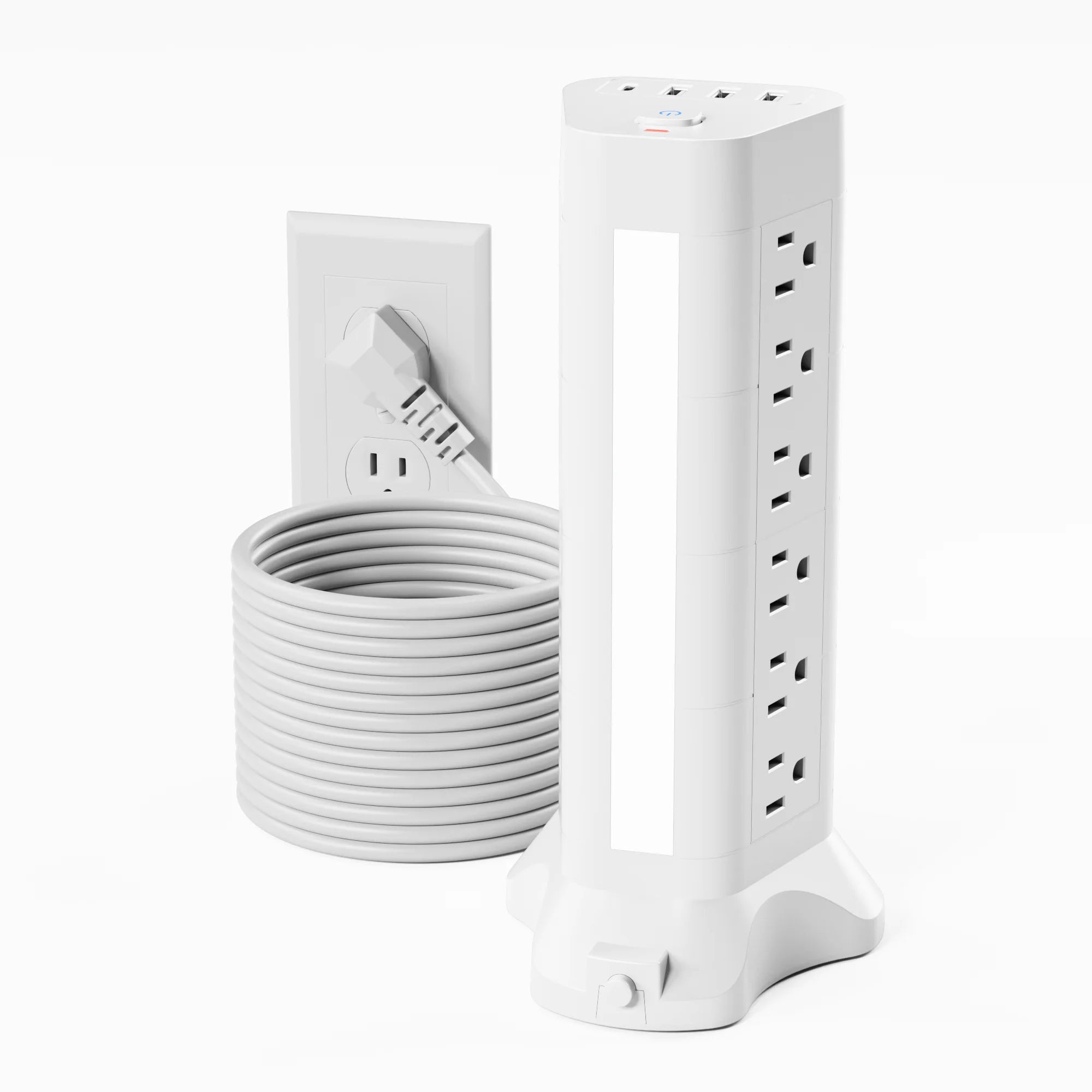 Extension Cord with 18 Outlets & 4 USB Ports - Surge Protector Power Strip Tower - TheWellBeing4All