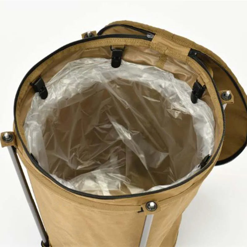 Foldable Car Garbage Bin – 20L Collapsible Camping Trash Can, Portable Oxford Cloth Rubbish Bin for Outdoor, BBQ & Travel (32cm Top Ring) - TheWellBeing4All