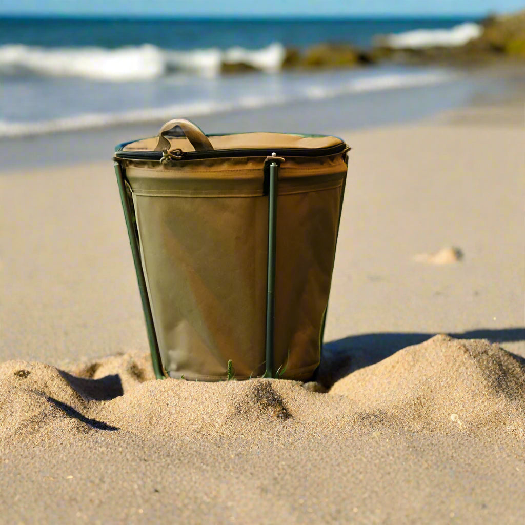 Foldable Car Garbage Bin – 20L Collapsible Camping Trash Can, Portable Oxford Cloth Rubbish Bin for Outdoor, BBQ & Travel (32cm Top Ring) - TheWellBeing4All