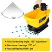 Handheld Seed Spreader for Dewalt 20V/60V Li-ion Battery – 3.7L Capacity for Grass Seed, Fertilizer, Salt