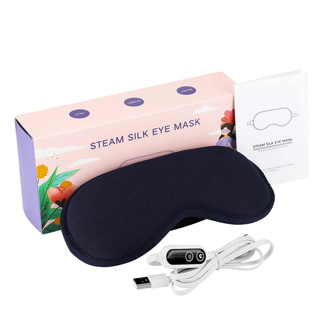Heated Eye Massager for Eye Strain 3-Level Heat & 6 Vibration Modes | Dark Circles Relief - TheWellBeing4All