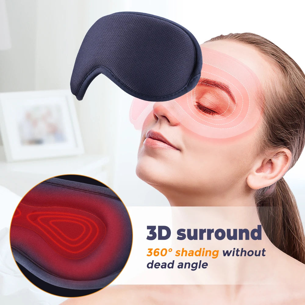 Heated Eye Massager for Eye Strain 3-Level Heat & 6 Vibration Modes | Dark Circles Relief - TheWellBeing4All