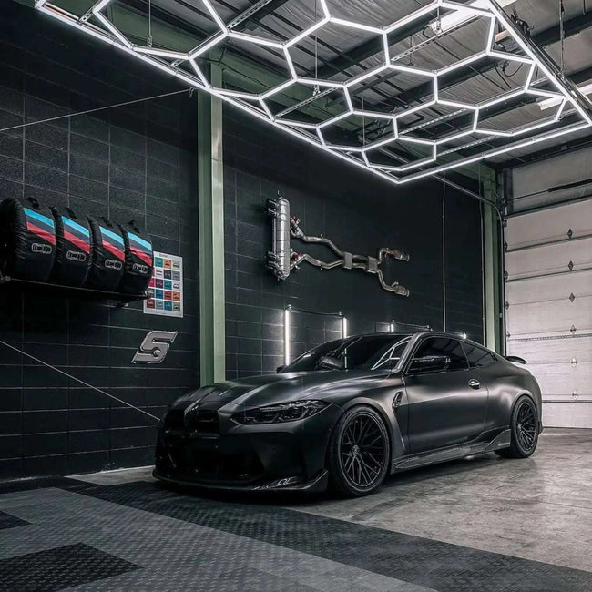 Hexagon LED Lighting Honeycomb Hex Lights - Ideal for Garage, Workshop, Car Detail, and Office Decor