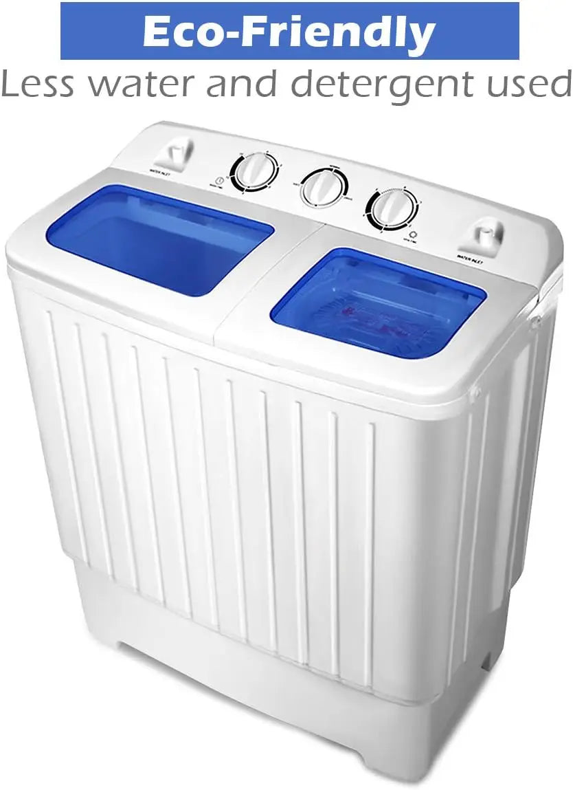 Mini Twin Tub Washing Machine – 20lbs Portable Washer & Dryer - TheWellBeing4All