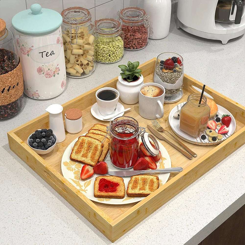 Multipurpose Bamboo Stove Top Cover & Cutting Board – Sink Cover, Noodle Board, Serving Tray