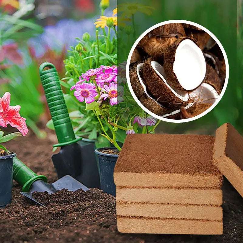 Organic Coconut Coir Pellet Soil | Lightweight, Nutrient-Rich Growing Medium for Flowers and Vegetables | Compressed Base