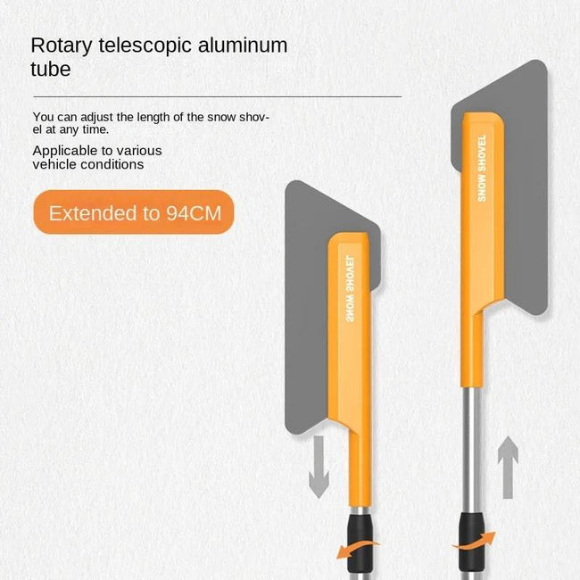 TheWellBeing™️4-in-1 Car EVA Snow Shovel Snow Removal Brush Multifunctional Snow Shovel Long Rod Deicing Ice Sweep Tool - TheWellBeing4All