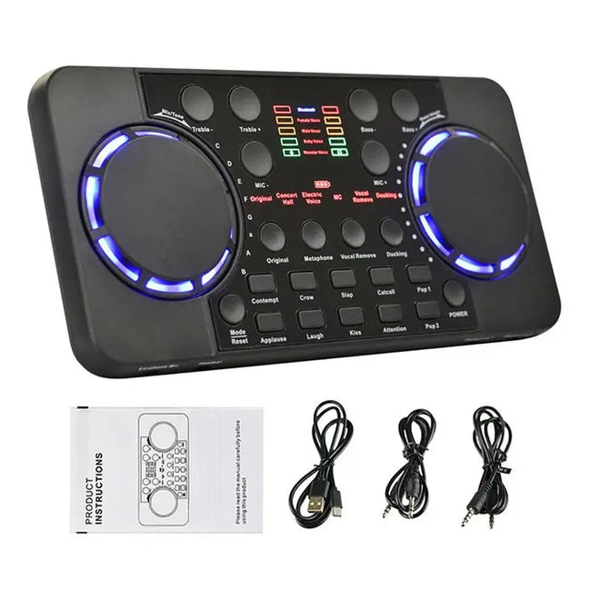 Thewellbeing4All V300 Pro live streaming sound card for DJs and streamers with noise reduction