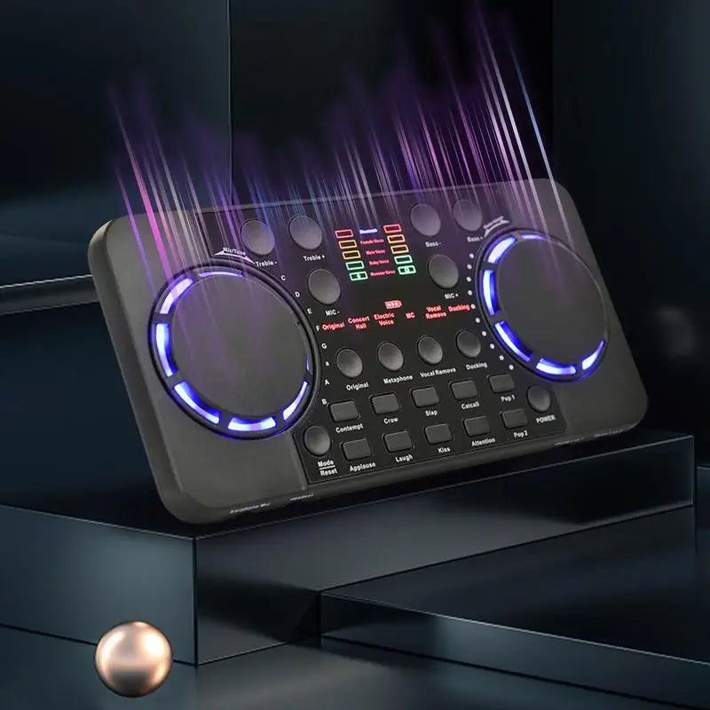 Thewellbeing4All V300 Pro live streaming sound card for DJs and streamers with noise reduction