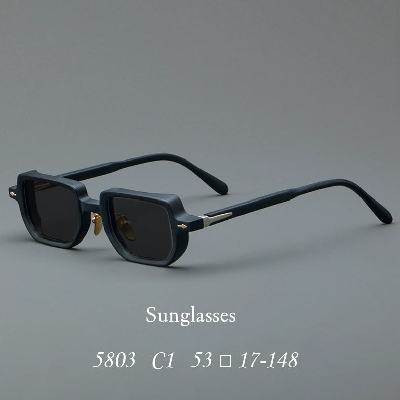 Vintage Personalized Thick Plate Square Eyeglass Frame - Anti Blue Light Glasses for Men - TheWellBeing4All