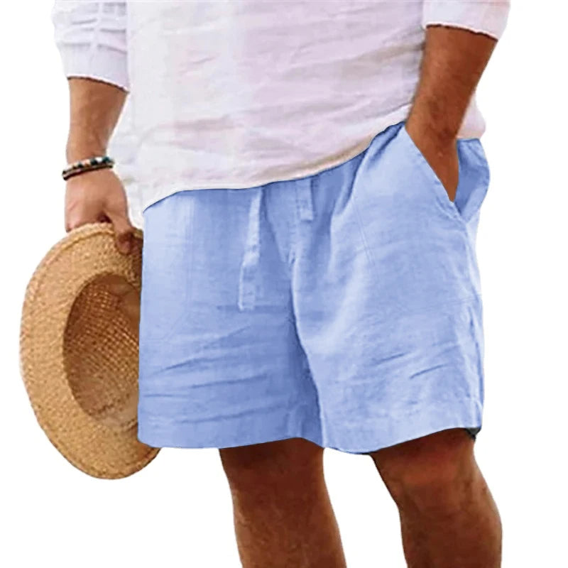 Men’s Cotton Lightweight Gym & Beach Shorts – Casual Loose Fit, Summer Jogging Shorts - TheWellBeing4All