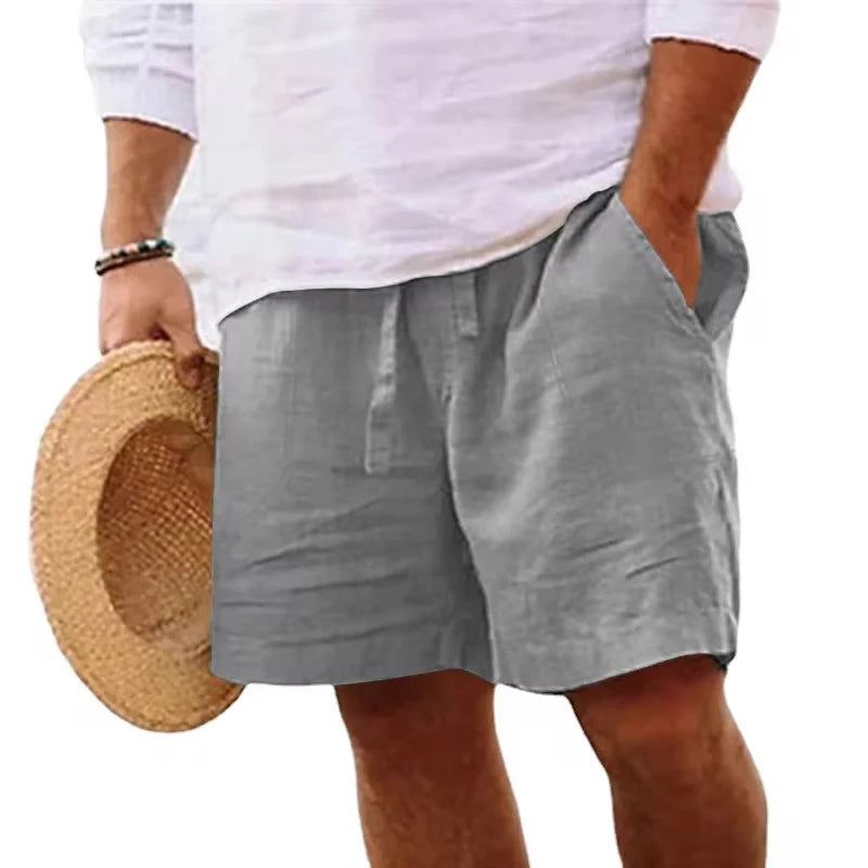 Men’s Cotton Lightweight Gym & Beach Shorts – Casual Loose Fit, Summer Jogging Shorts - TheWellBeing4All