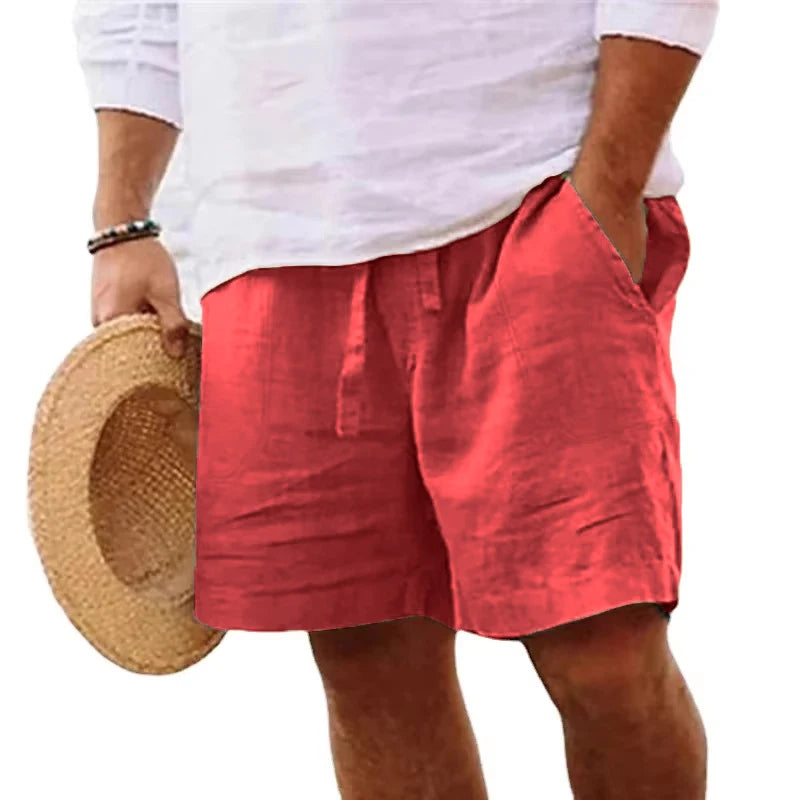 Men’s Cotton Lightweight Gym & Beach Shorts – Casual Loose Fit, Summer Jogging Shorts - TheWellBeing4All