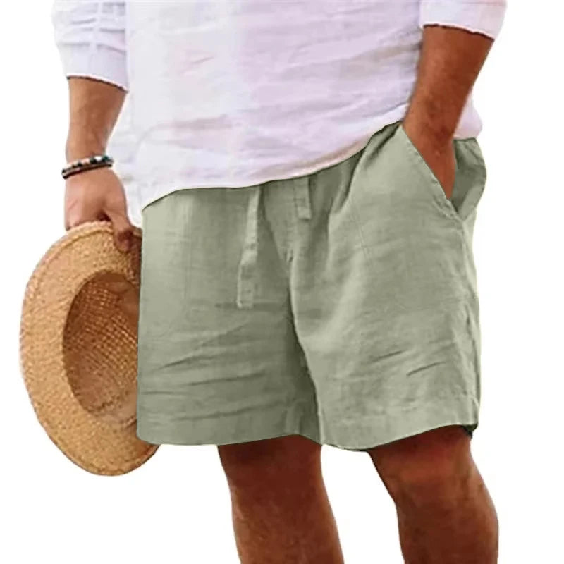 Men’s Cotton Lightweight Gym & Beach Shorts – Casual Loose Fit, Summer Jogging Shorts - TheWellBeing4All