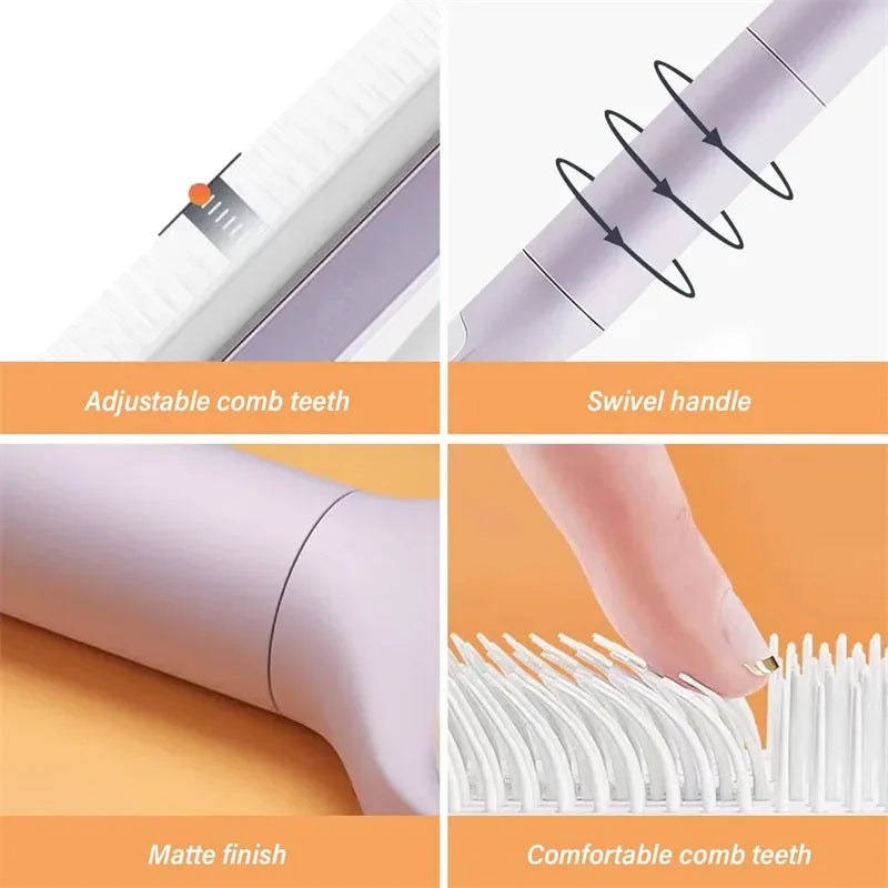 Rotatable Self-Cleaning Hair Brush – Anti-Static Scalp Massage Comb - TheWellBeing4All