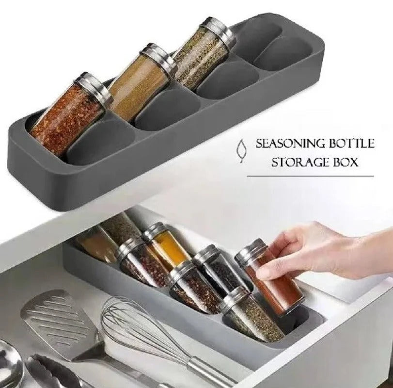 Kitchen Drawer Cutlery Storage Tray Knife Holder Spoon Forks Tableware Organizer Container For Spice Bottles Knives Block - TheWellBeing4All