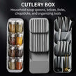 Kitchen Drawer Cutlery Storage Tray Knife Holder Spoon Forks Tableware Organizer Container For Spice Bottles Knives Block