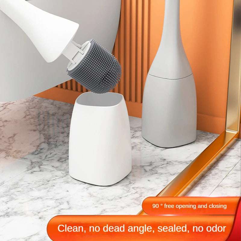 Toilet Brush Set | 90 Degrees Adjustable No Dead Angle Toilet Cleaning Brush