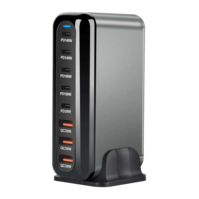 600W & 500W GaN USB-C Charging Hub – 8-in-1 Fast Charger, 140W Output, Multi-Port Adapter