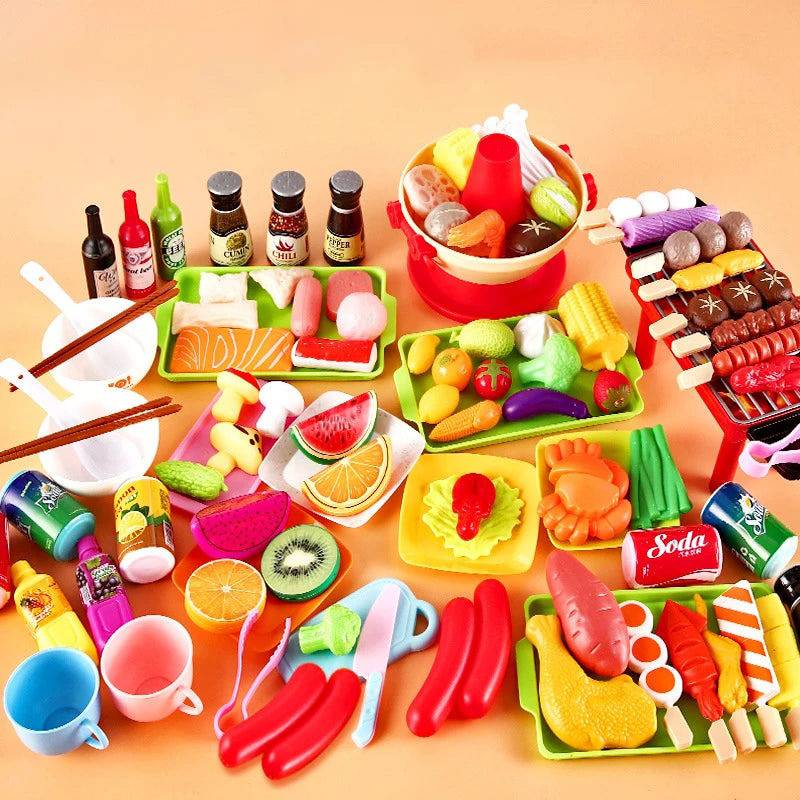 Kitchen Toys Simulation Food Barbecue Cooking Toys Children Educational Play House - TheWellBeing4All