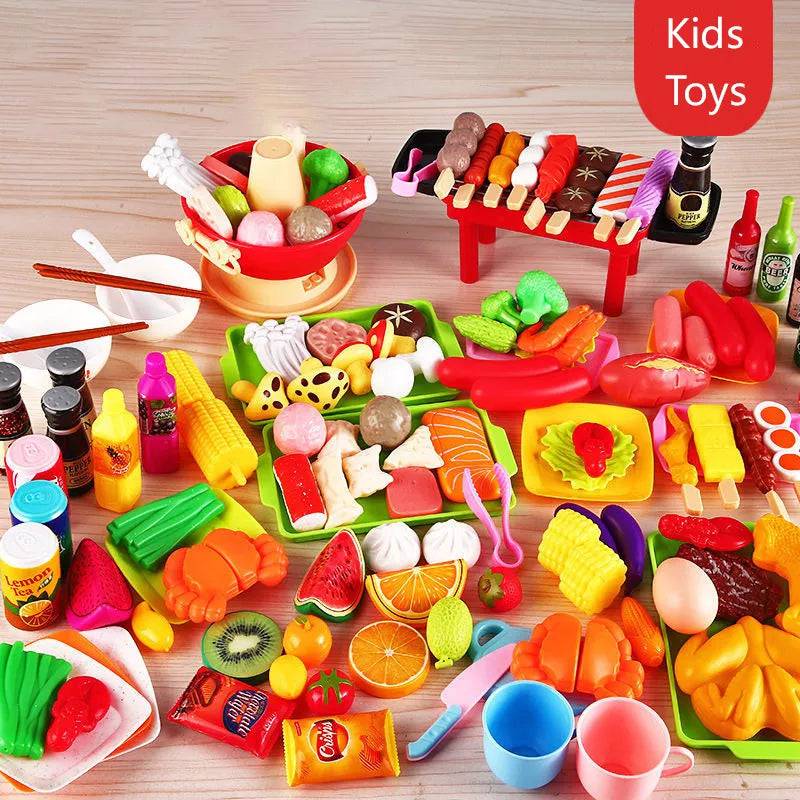 Kitchen Toys Simulation Food Barbecue Cooking Toys Children Educational Play House - TheWellBeing4All