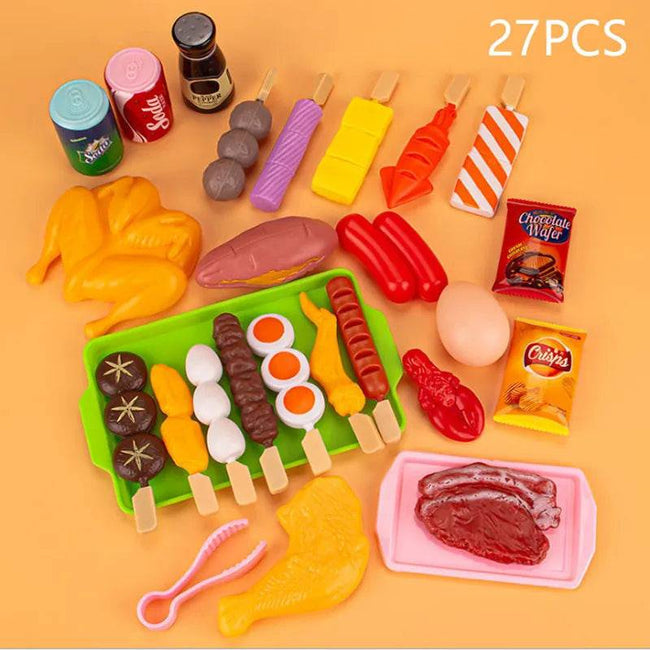 Kitchen Toys Simulation Food Barbecue Cooking Toys Children Educational Play House - TheWellBeing4All
