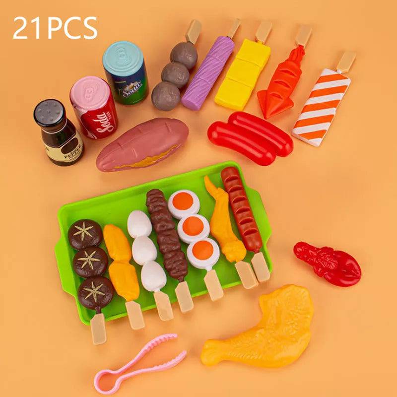 Kitchen Toys Simulation Food Barbecue Cooking Toys Children Educational Play House - TheWellBeing4All