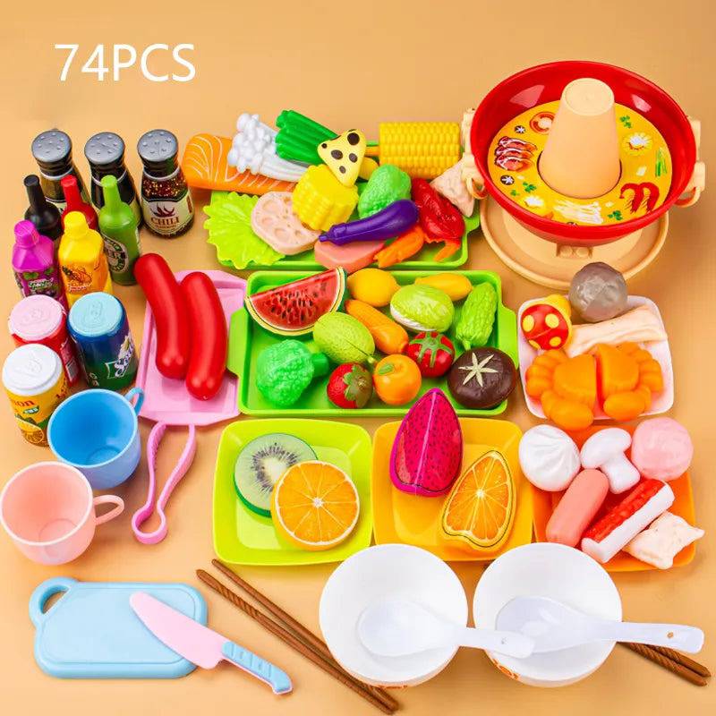 Kitchen Toys Simulation Food Barbecue Cooking Toys Children Educational Play House - TheWellBeing4All
