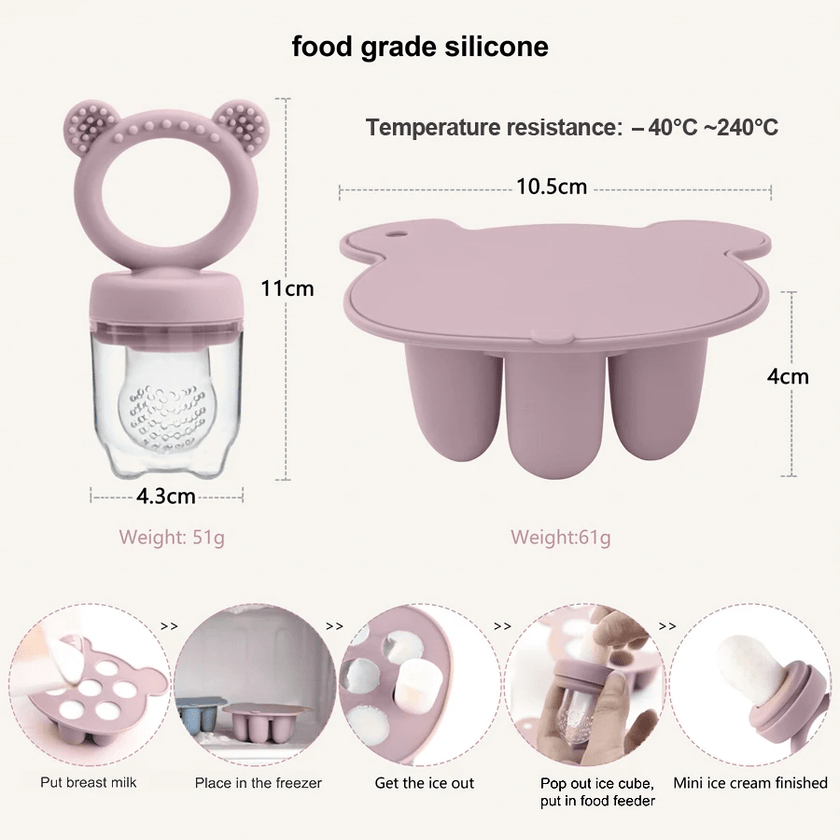 Baby Ice Cream Pops Silicone Mold - Fun and Healthy Treats for Babies - TheWellBeing4All