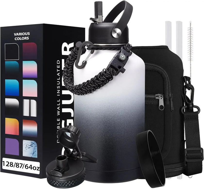 Eco-Friendly 64 oz Stainless Steel Water Bottle – Lead-Free, Reusable & Anti-Corrosion for Climbing - TheWellBeing4All